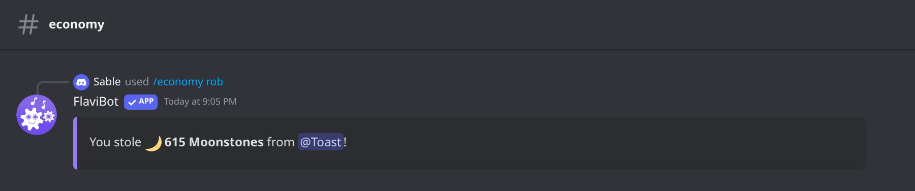 A successful robbery.