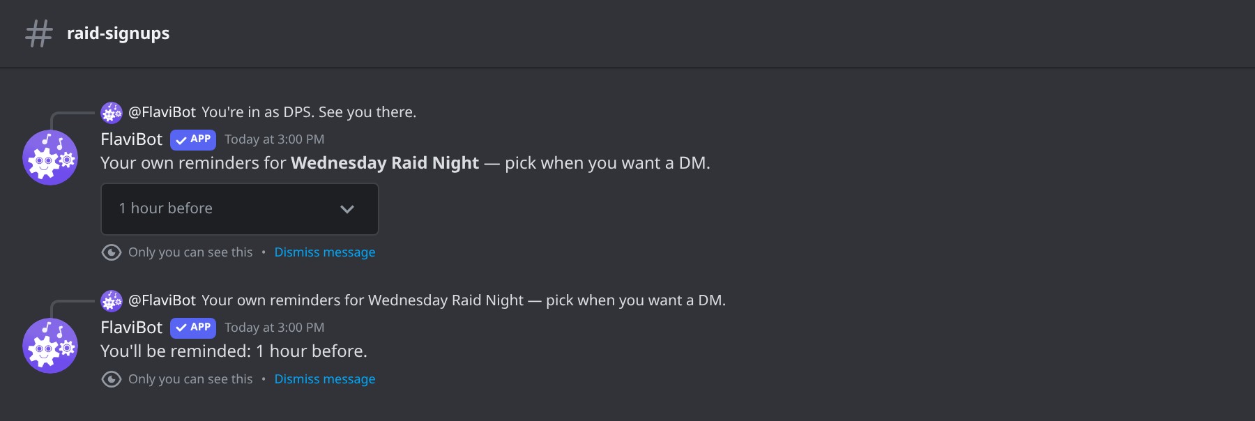 Pick your own reminder.